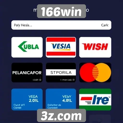 Métodos de pagamento disponíveis no 166win